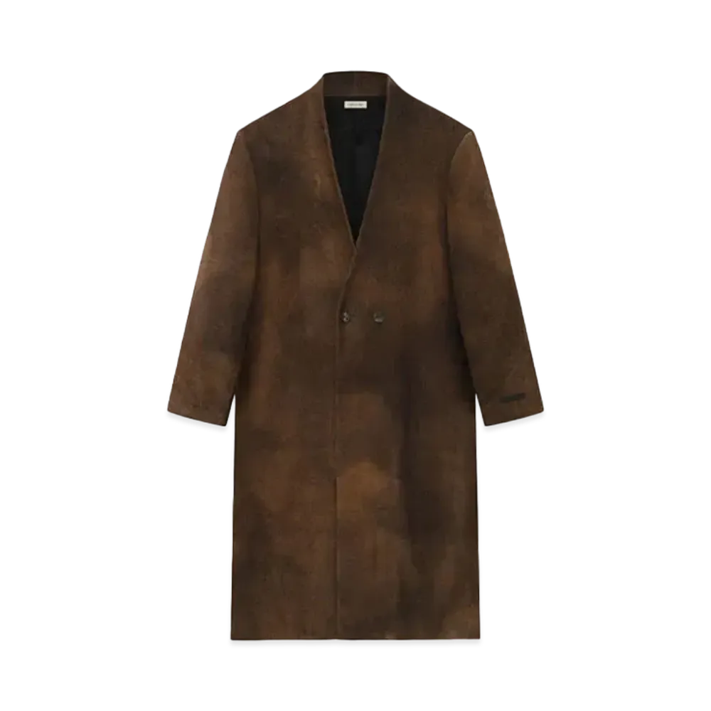 FEAR OF GOD Leather Lapelless Coat "Mocha"