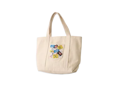 HYSTERIC GLAMOUR x GUESS JEANS Canvas Labels Tote Bag "Beige"