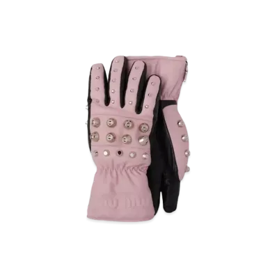 Nappa Leather Gloves With MIU MIU Studs "Pink"