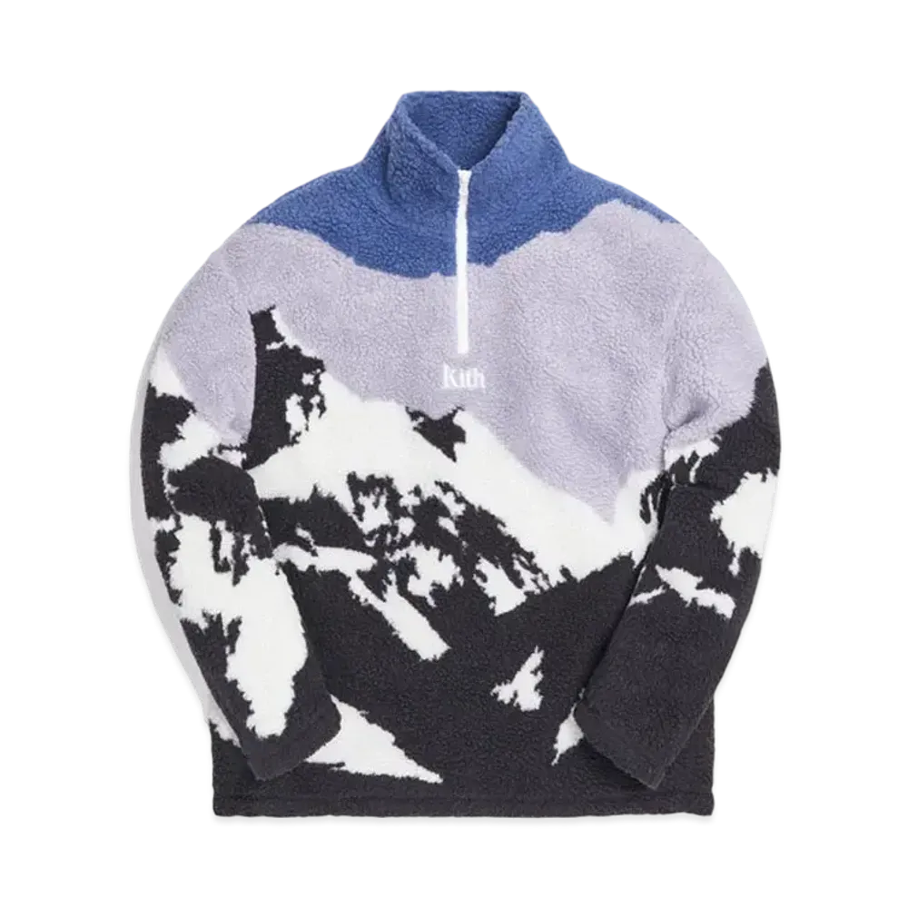 KITH Claremont Sherpa Quarter Zip "Blue"