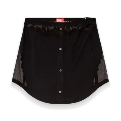 Diesel O-Malvy Skirt With Devore Sweat Stains "Black"