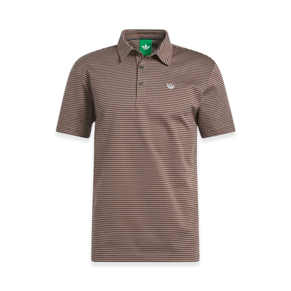 adidas Originals Golf Originals Striped Pique Polo "Trace Brown/Dark Brown"