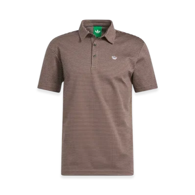 adidas Originals Golf Originals Striped Pique Polo "Trace Brown/Dark Brown"