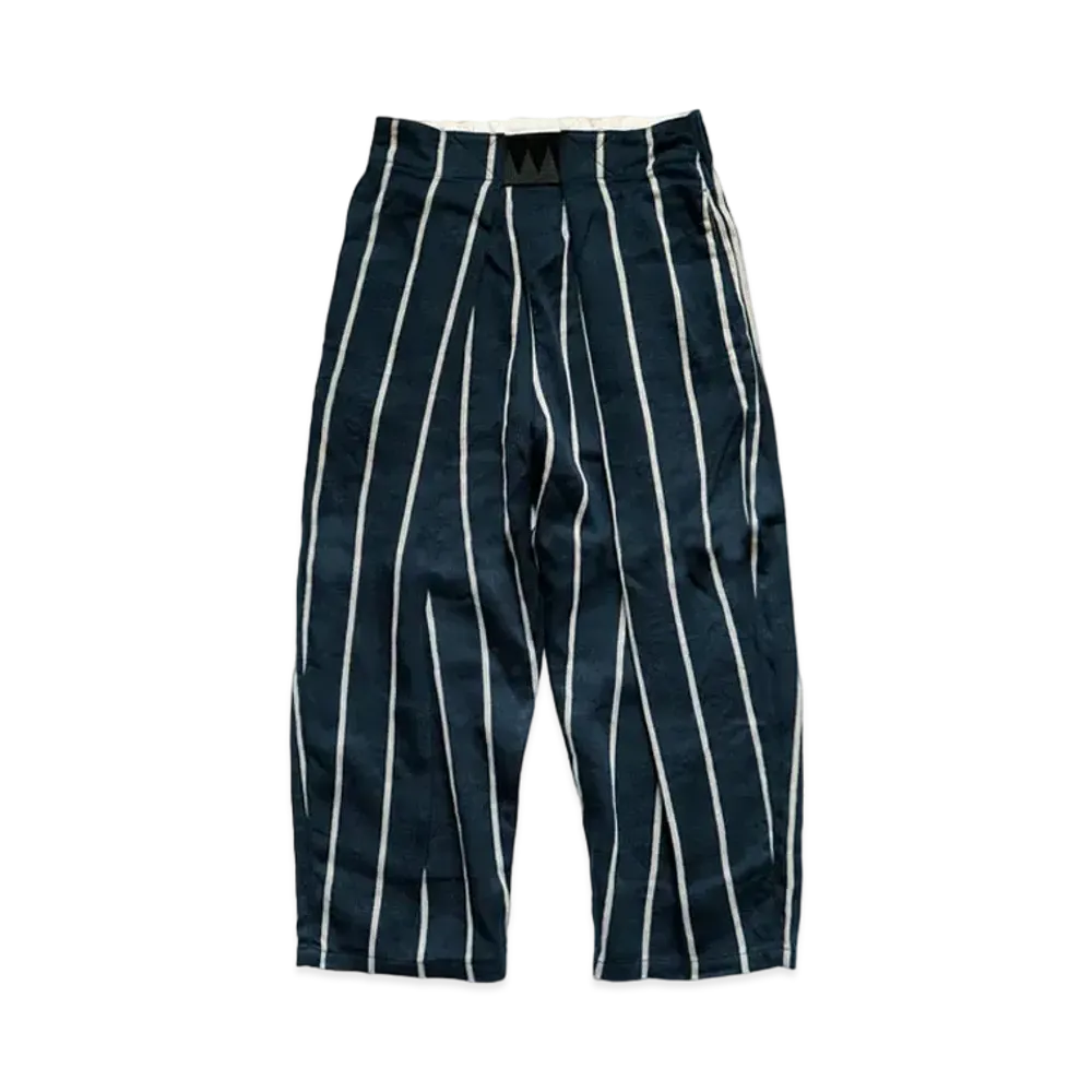 KAPITAL LINEN FILYS STRIPE EASY BEACH PANTS "Navy"