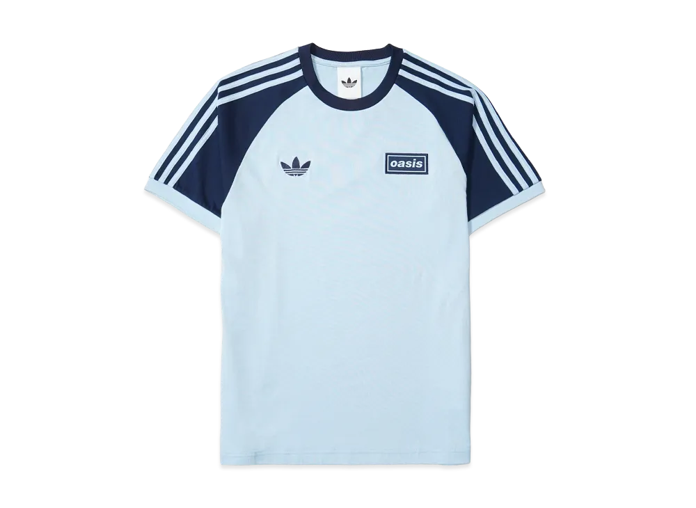 adidas x Oasis Tour 3-Stripes T-Shirt "Clear Sky/Night Indigo"