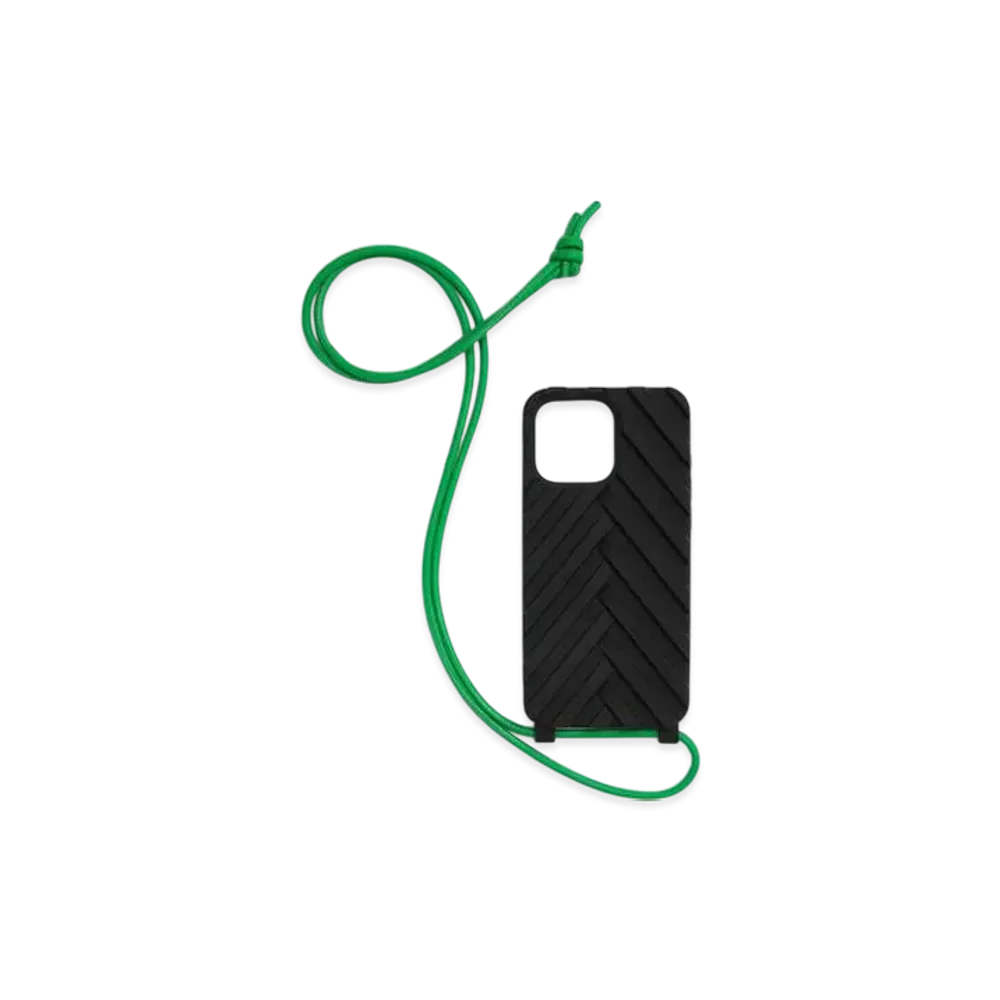 Bottega Veneta Strap Iphone 16 Pro Max Case "Black/Parakeet"