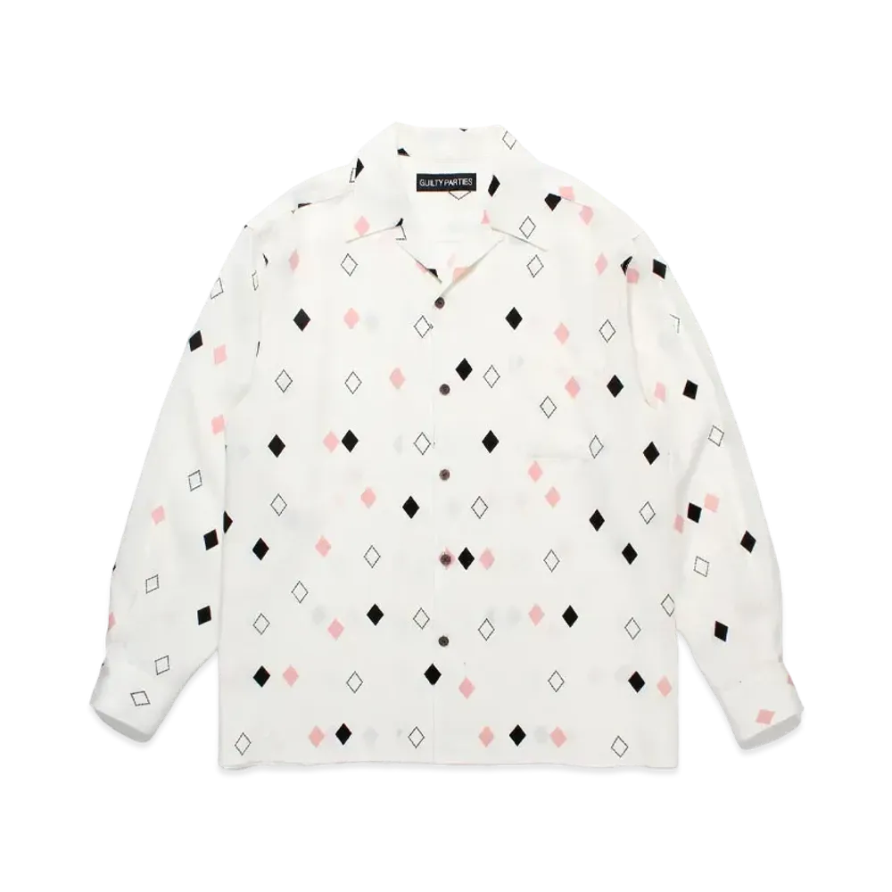 WACKO MARIA Diamond Hawaiian Shirt "White"