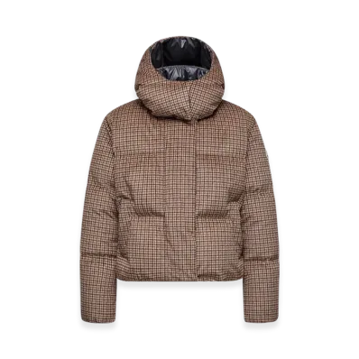 MONCLER Quierzy Hooded Short Down Jacket "Brown"