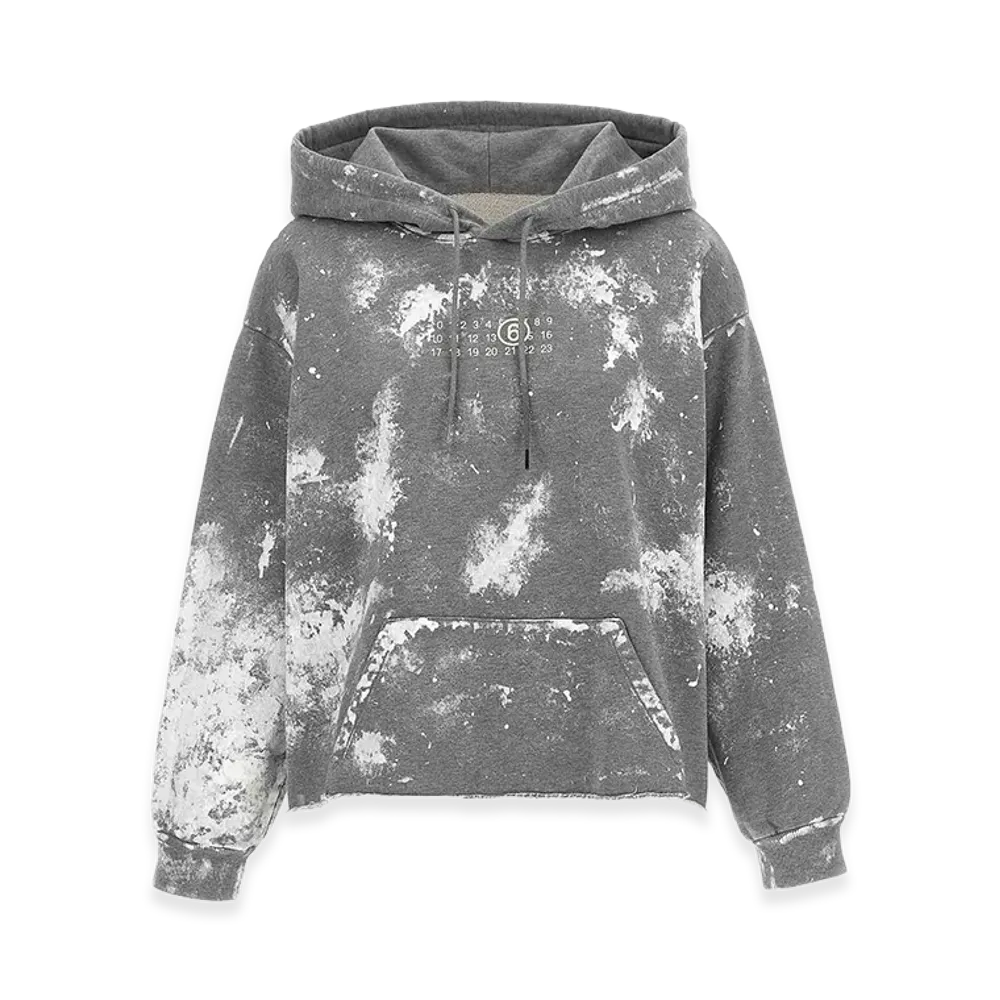 MM6 Maison Margiela Women's Numeric Signature Hoodie "Gray"