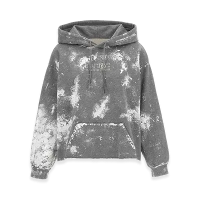 MM6 Maison Margiela Women's Numeric Signature Hoodie "Gray"
