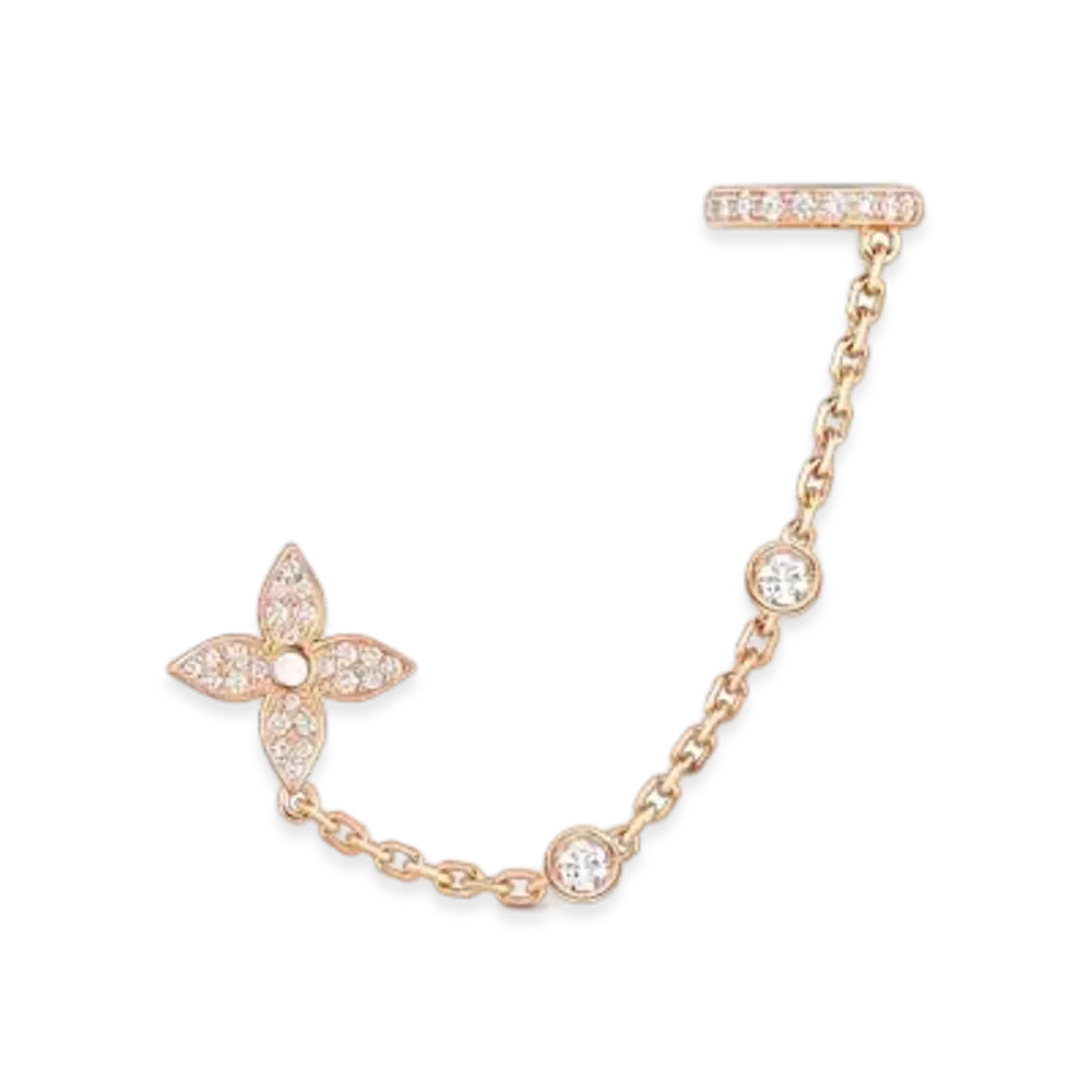 Louis Vuitton Idylle Blossom Mono Chain Earrings, Pink Gold and Diamonds - Per Unit