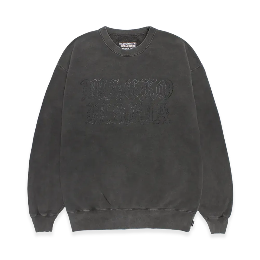 WACKO MARIA Washed Heavy Weight Sweat Shirt "Gray"