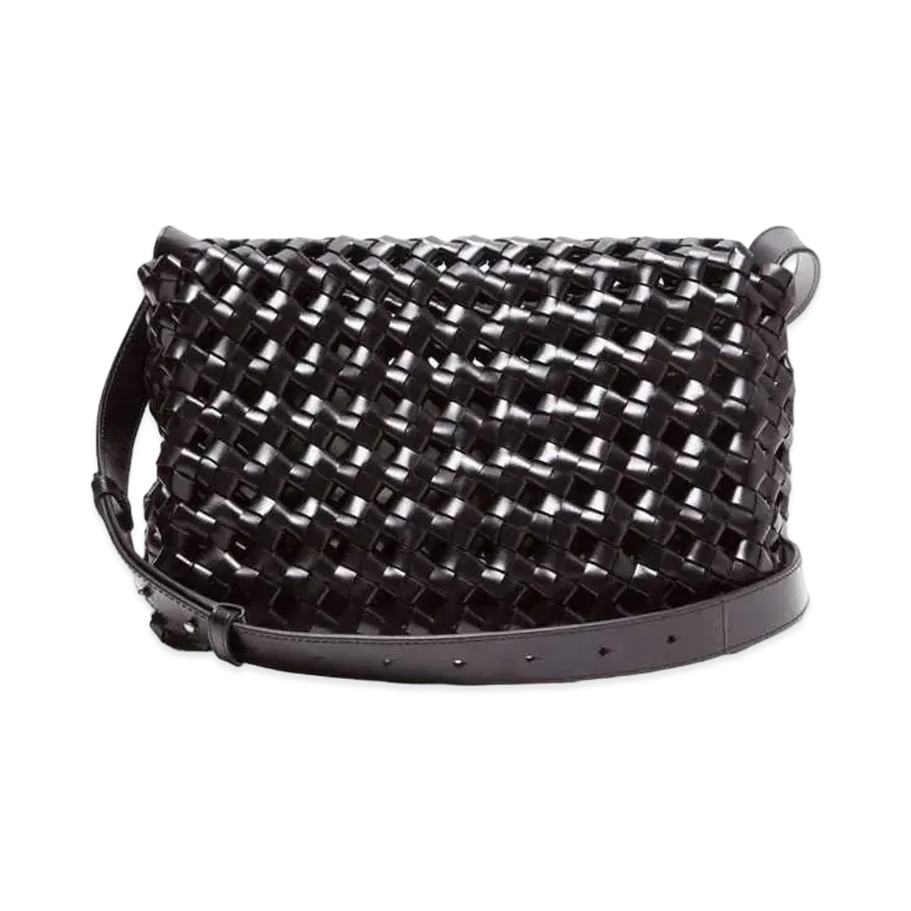 Bottega Veneta BV Window Intrecciato leather shoulder Bag "Black"