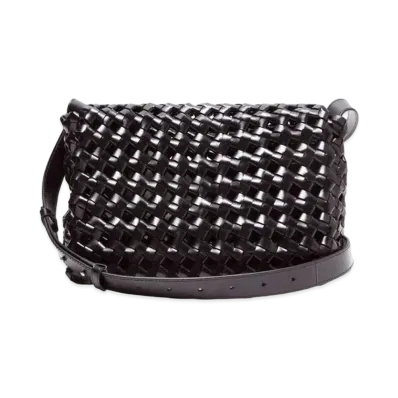 Bottega Veneta BV Window Intrecciato leather shoulder Bag "Black"