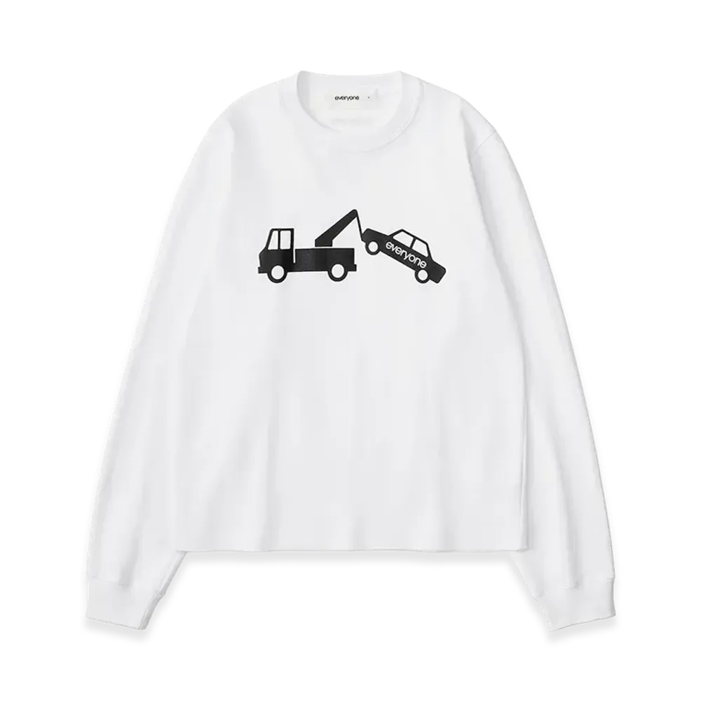 everyone Woman's Wrecker Long Sleeve Tee Shirt "White"