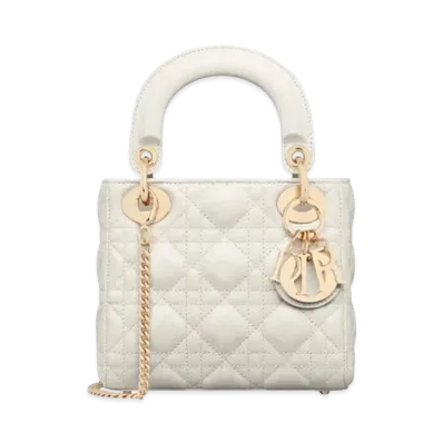 Dior Mini Lady Bag Cannage Lambskin "Latte"