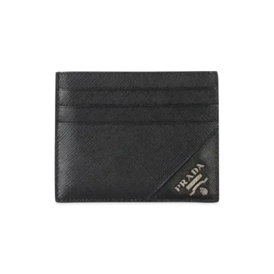 PRADA Saffiano Leather Card Holder "Black"