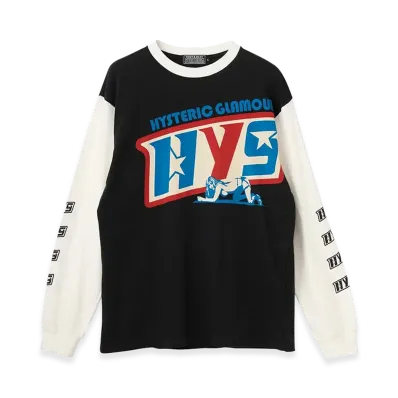 HYSTERIC GLAMOUR Dart Track Tee "Black"