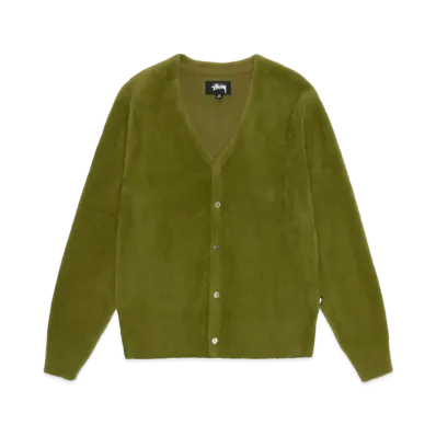 Stussy Shaggy Cardigan "Olive"