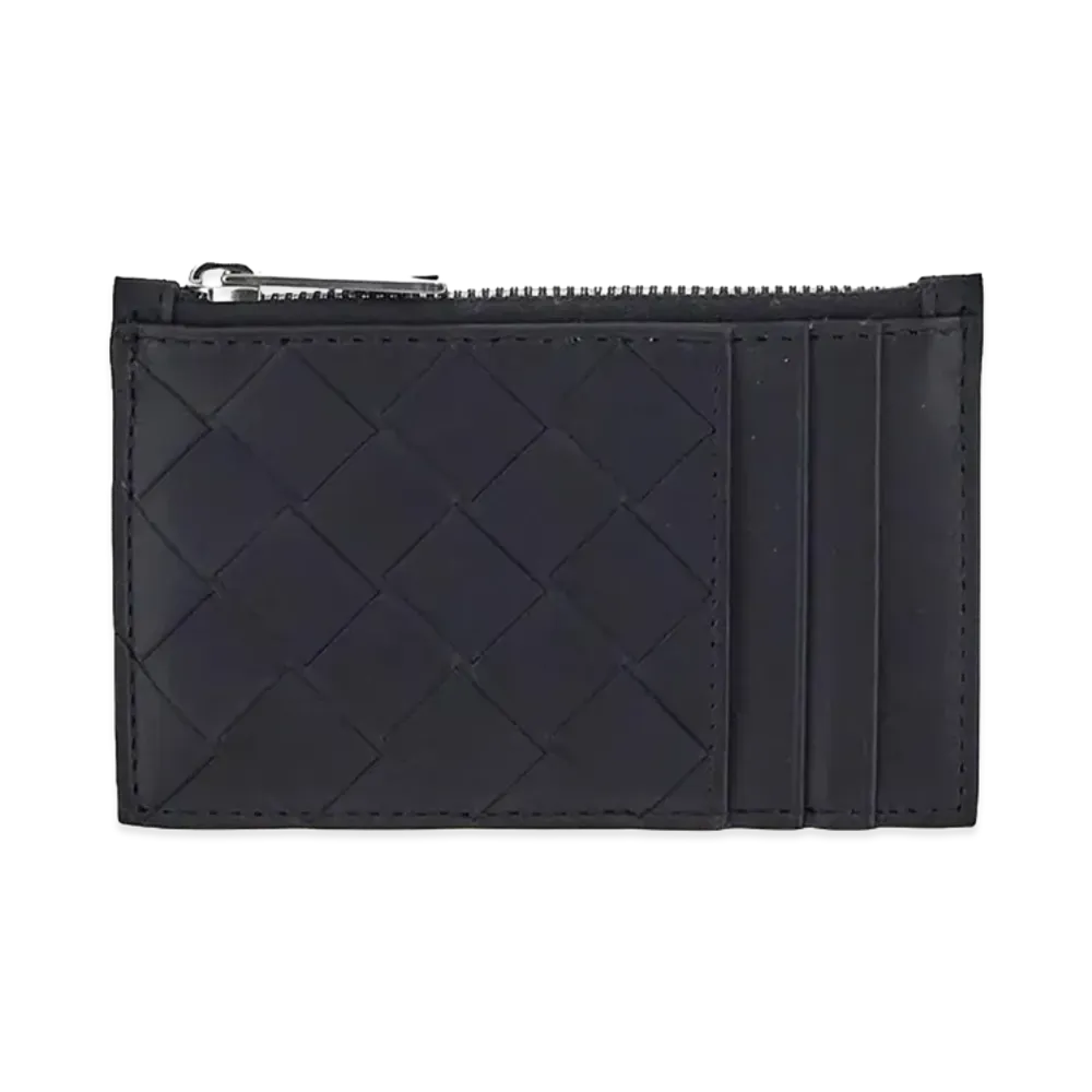 Bottega Veneta Leather Card Holder "Black"