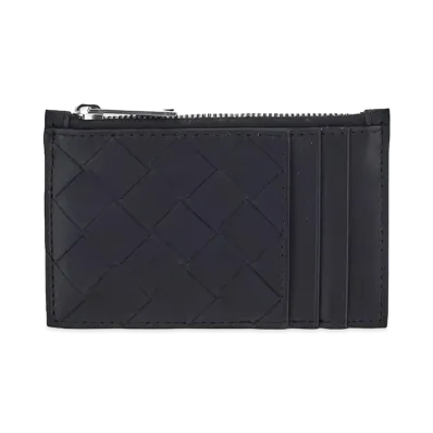 Bottega Veneta Leather Card Holder "Black"
