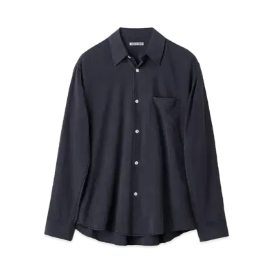 OUR LEGACY Initial Shirt Fine Silk "Vintage Blue"
