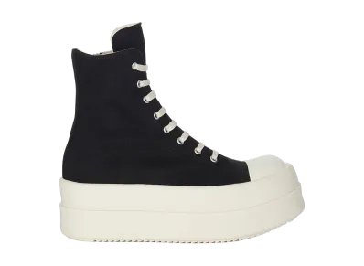 Rick Owens DRKSHDW SS26 Mega Bumper Sneaks 13oz Overdyed Denim "Black/Milk"