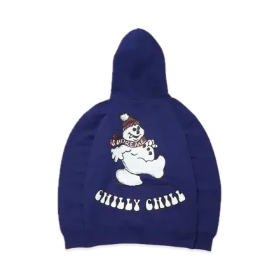 Supreme Snowman Hooded Sweatshirt "Dark Royal"