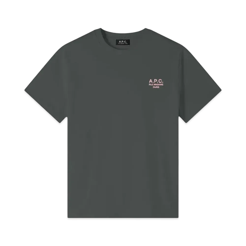 A.P.C. Standard Rue Madame T-Shirts "Charcoal Gray/Rose"