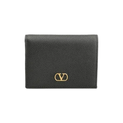 Valentino Women's Vlogo Signature Flap French Wallet "Black"