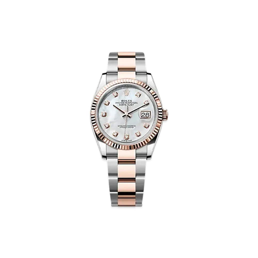 ROLEX Datejust 36 Oystersteel & Everose Gold "White"