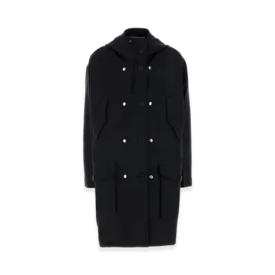 PRADA Women's Mohair Blend Overcoat "Blue"