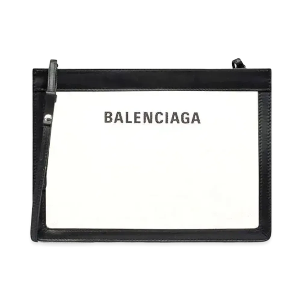BALENCIAGA Navy Medium Pouch "Black"