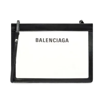 BALENCIAGA Navy Medium Pouch "Black"