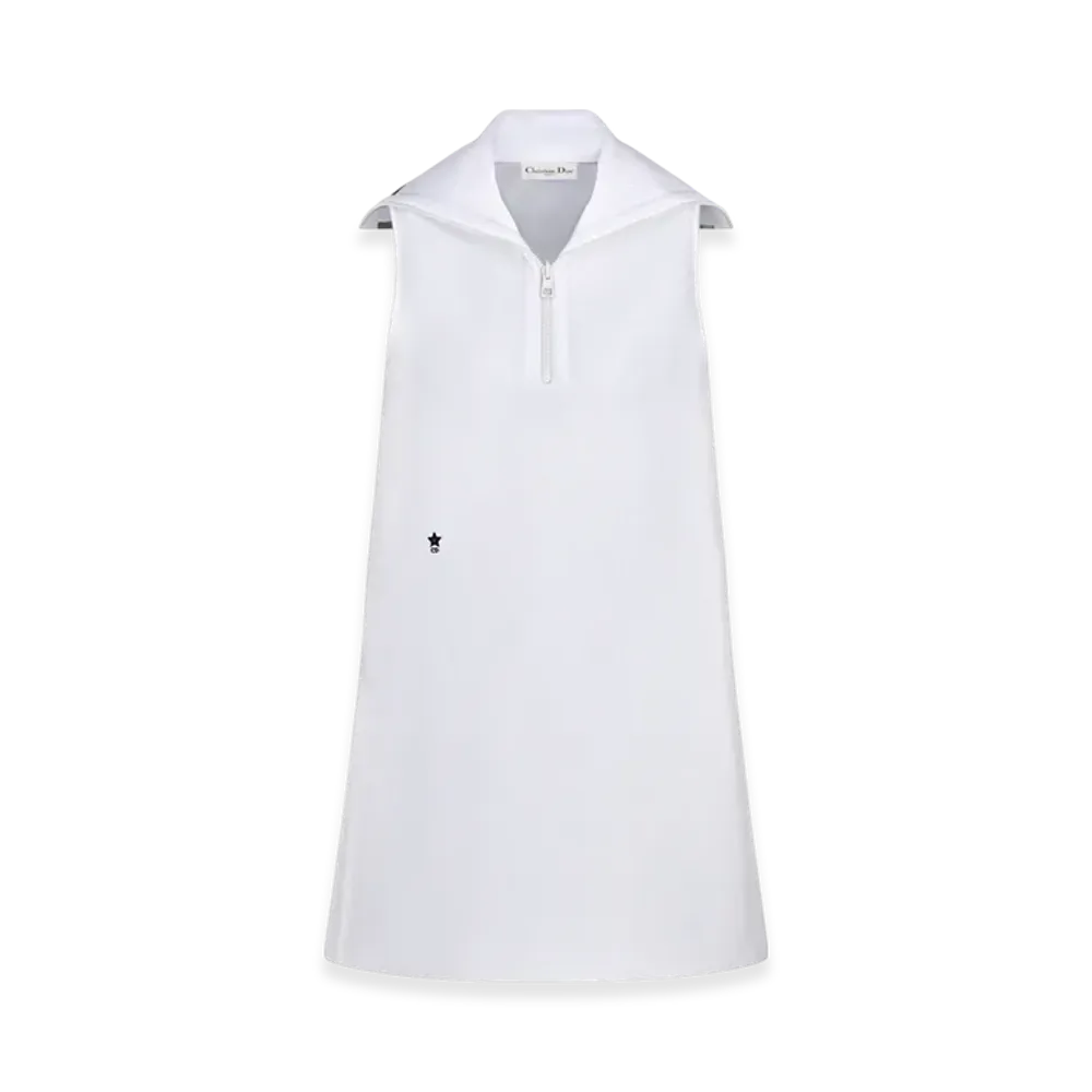 Dior Women's Technical Knit Dioriviera Straight Dress "White"