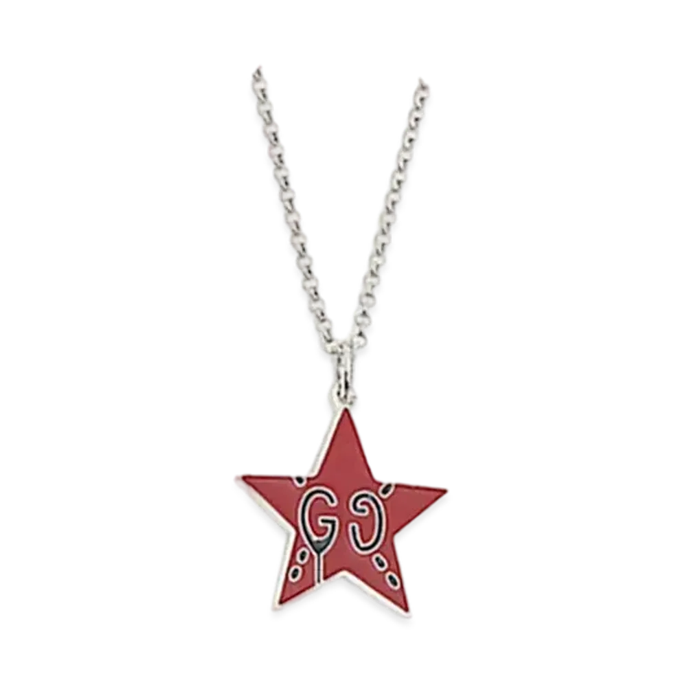 GUCCI Ghost Star Necklace "Red"