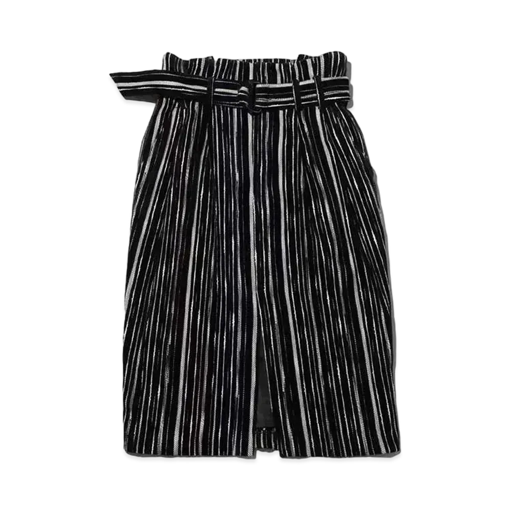 atmos pink Mall Jacquard Striped Tight Skirt "Black"