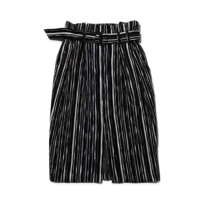 atmos pink Mall Jacquard Striped Tight Skirt "Black"
