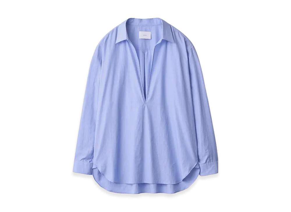 ssstein Smooth Cotton Oversized Skipper Shirt "Blue"