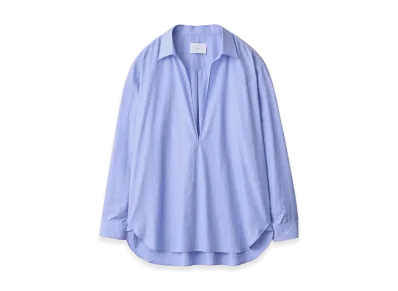 ssstein Smooth Cotton Oversized Skipper Shirt "Blue"