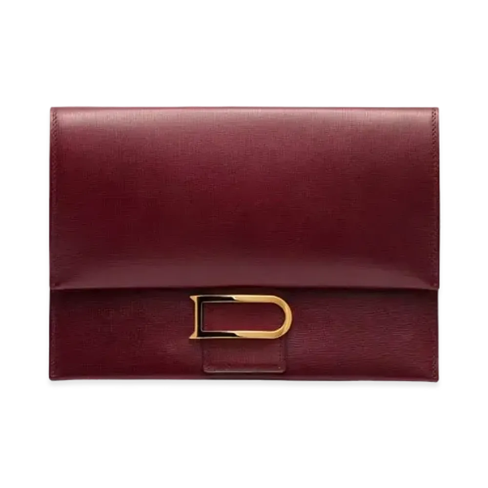 DELVAUX Leonce Clutch Opera Calf "Rosewood"