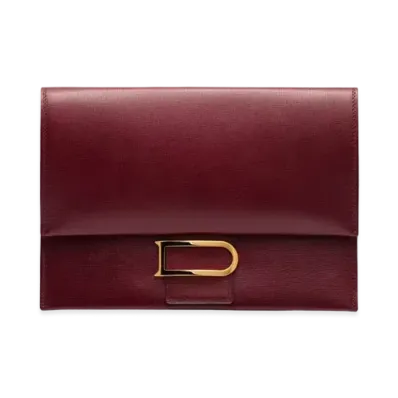 DELVAUX Leonce Clutch Opera Calf "Rosewood"