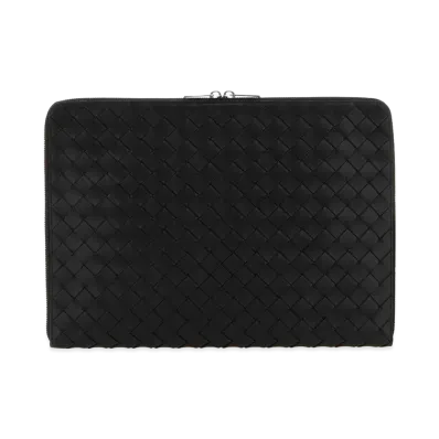 Bottega Veneta Leather Document Case "Black"