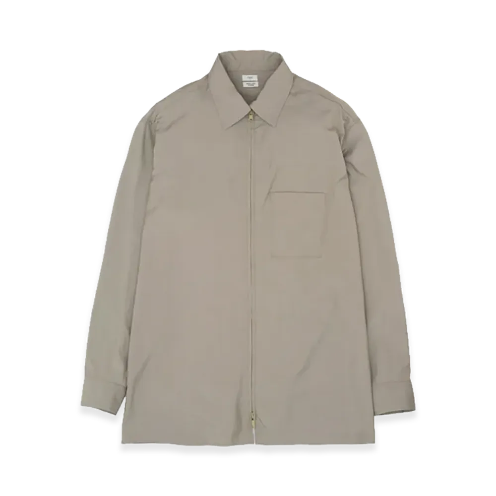 YOKE Silk Nylon Zip Shirt "Khaki"