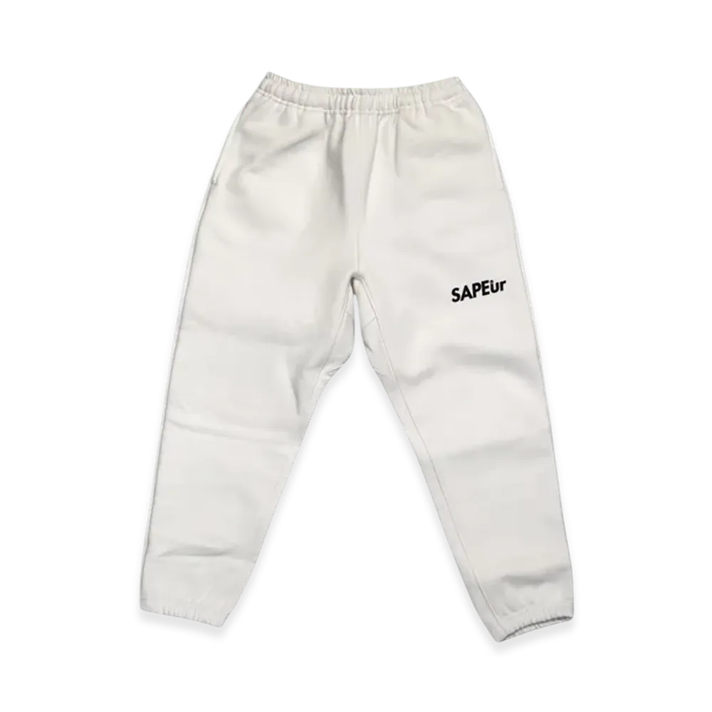 SAPEur Kid's Logo Sweat Pants "White"