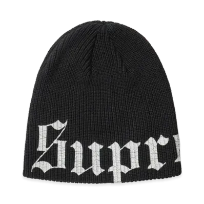 Supreme Old English Printed Beanie (26SS) "Black"