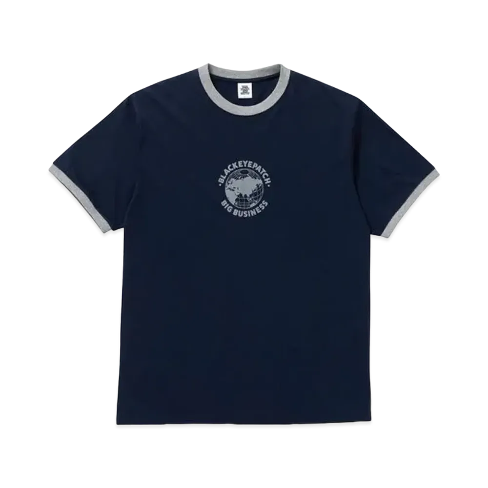 BlackEyePatch Big Buisiness Ringer Tee "Navy"