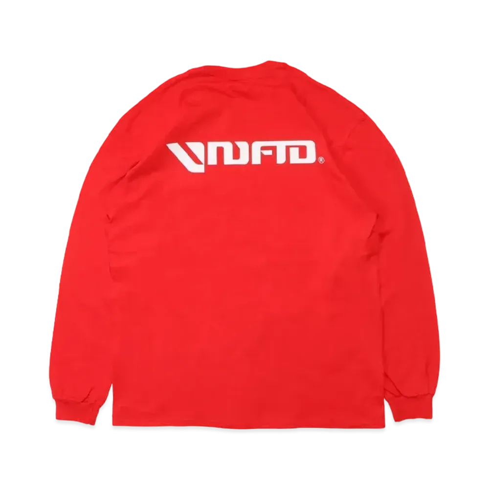 UNDEFEATED SPORT LOGO L/S TEE - 180113 "Red"