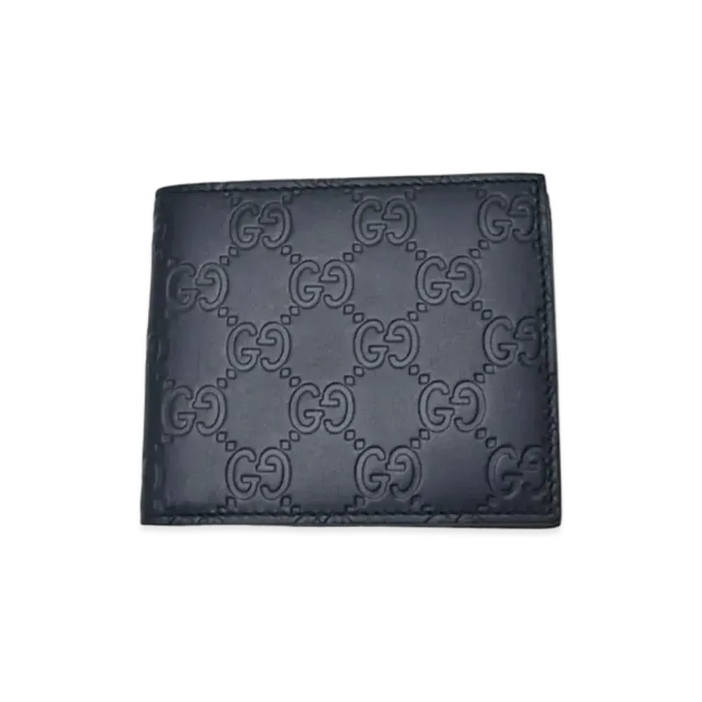 GUCCI Bi-Fold Bill Compartment Guccisima "Navy"