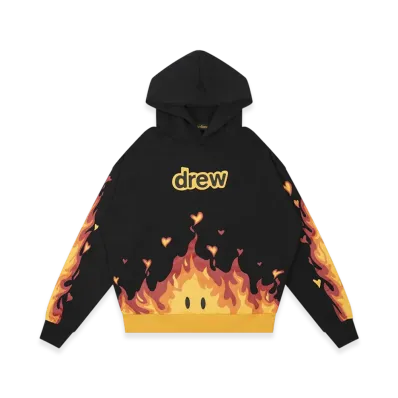 Drew House Fire Hoodie "Black"